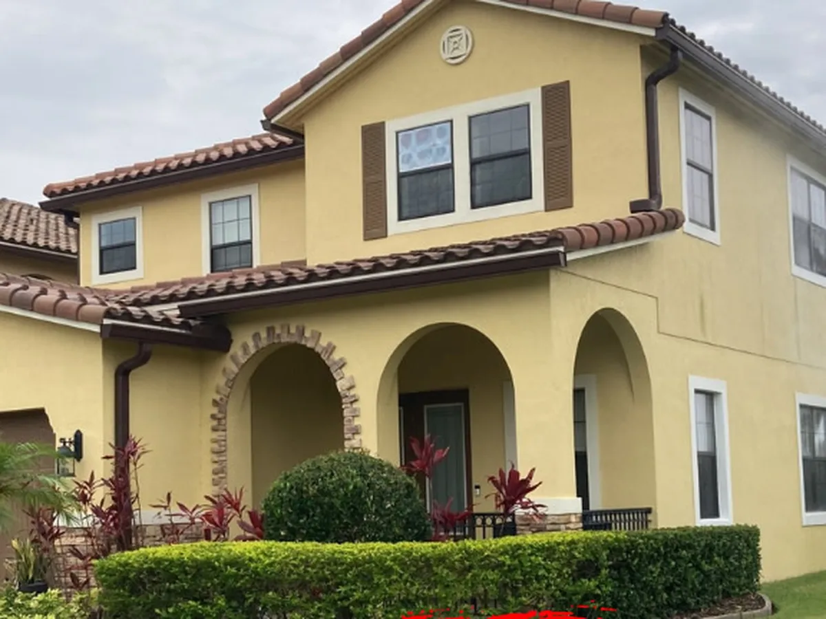 Exterior painting before photo of a home in Viera, FL