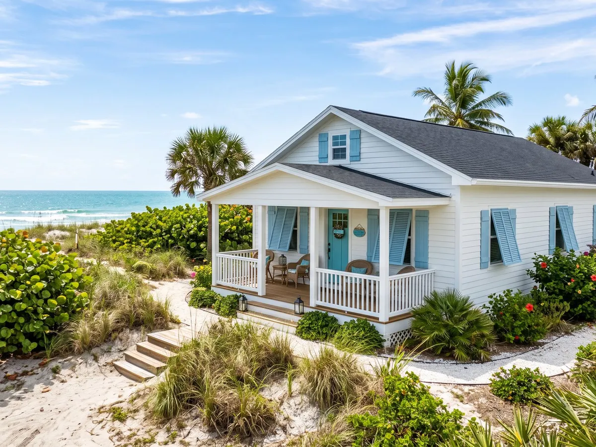 Freshly painted Florida home exterior in Cocoa Beach, FL by Pro Touch Painting