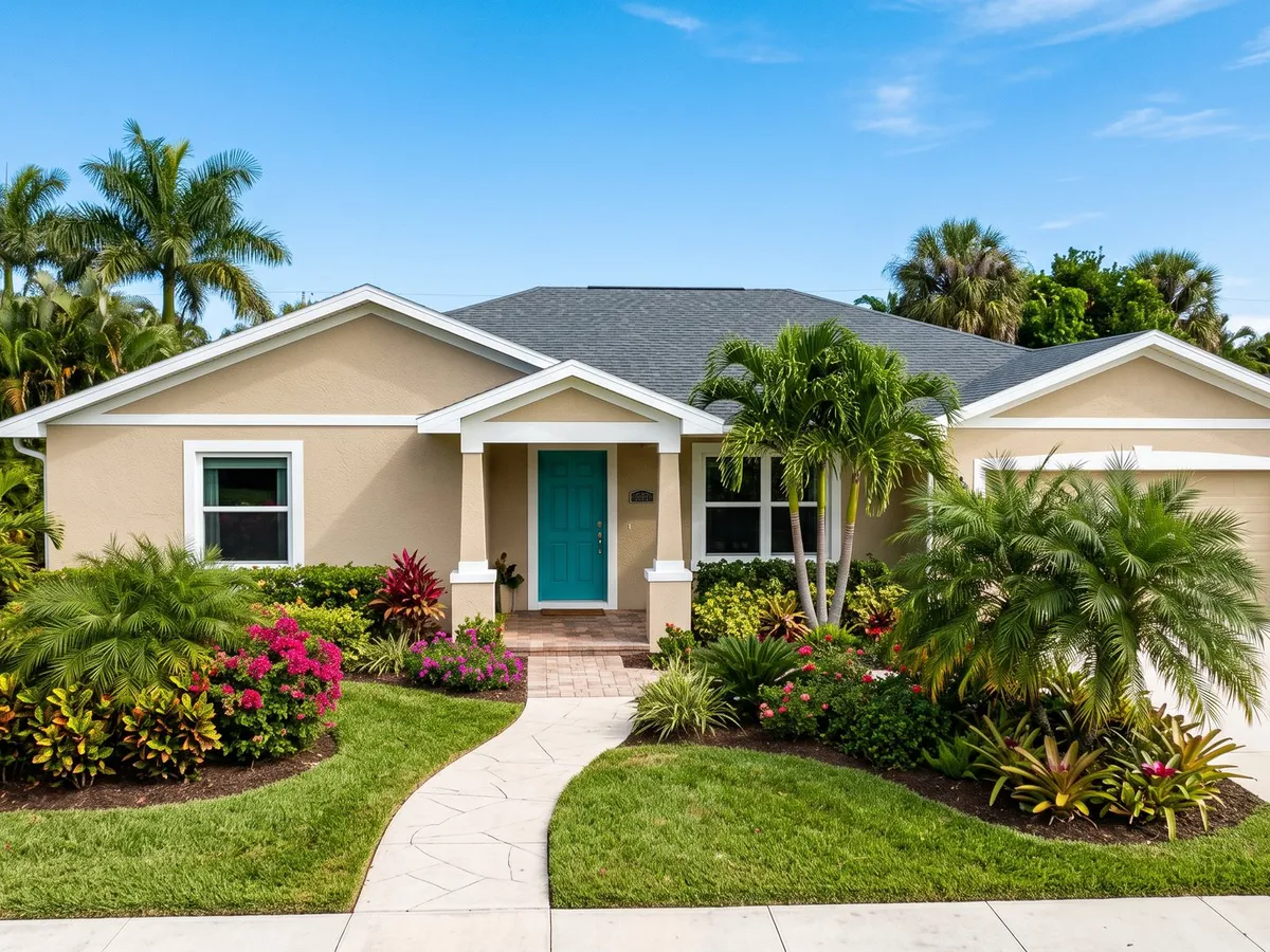 Freshly painted Florida home exterior in Palm Bay, FL by Pro Touch Painting
