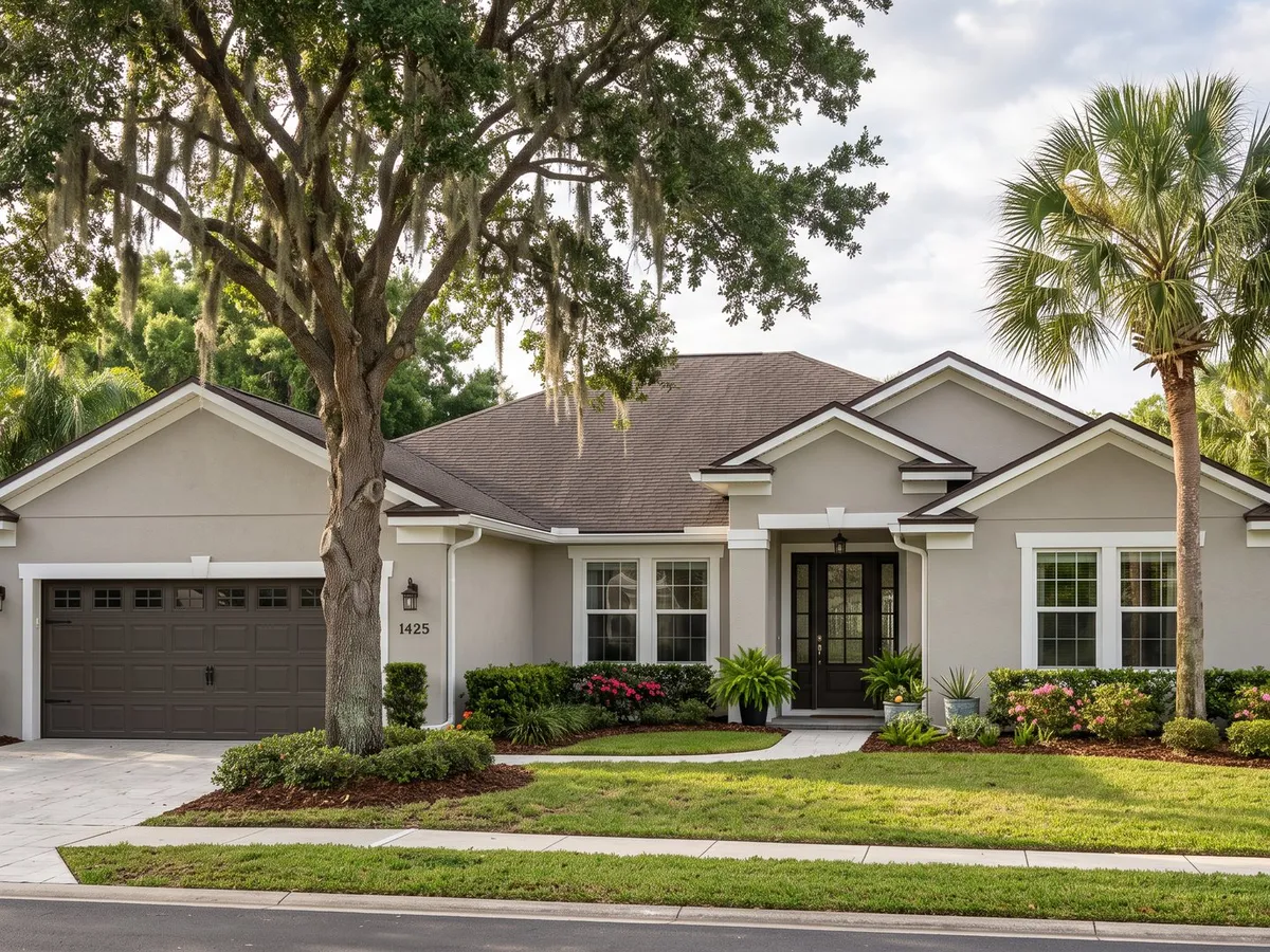 Freshly painted Florida home exterior in Suntree, FL by Pro Touch Painting