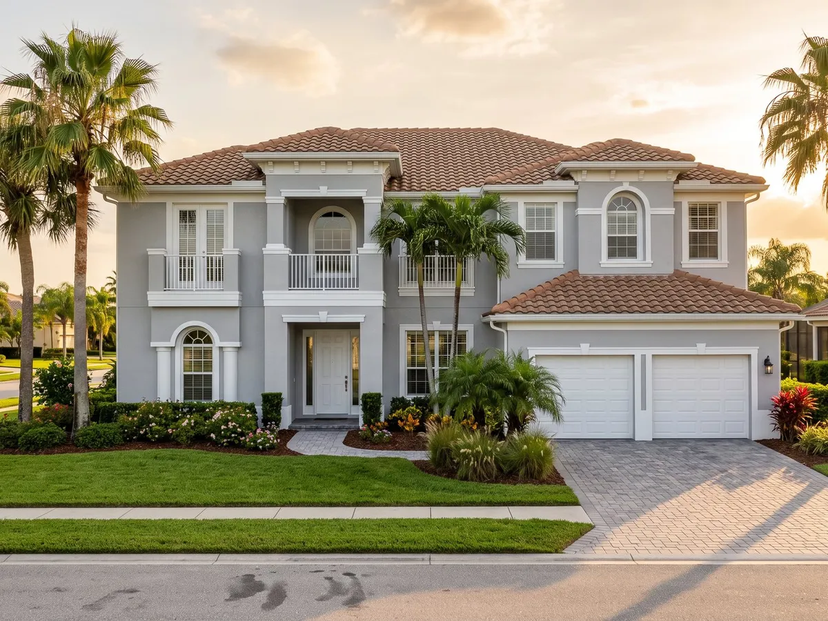 Freshly painted Florida home exterior in Viera, FL by Pro Touch Painting